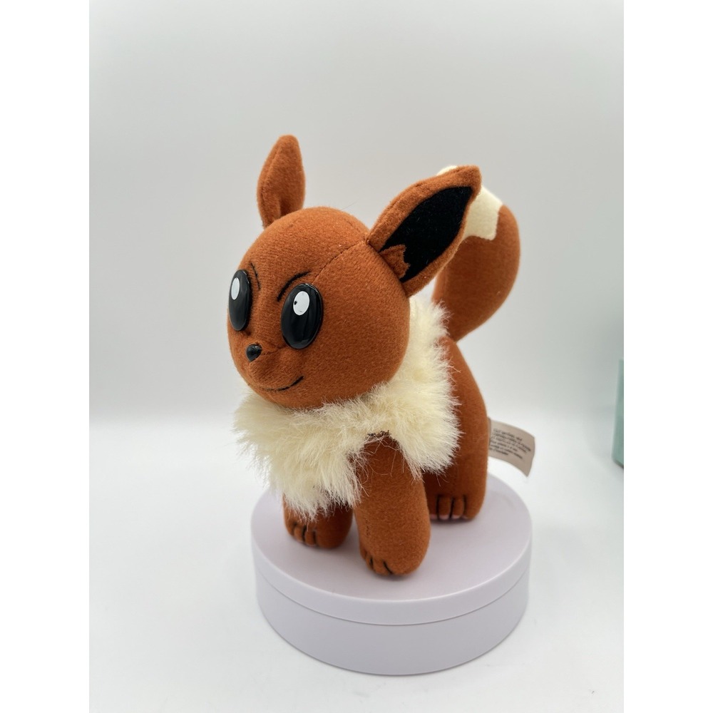 Official Nintendo Pokemon Eevee Plush Stuffed Animal 1998 7" small tear on seam